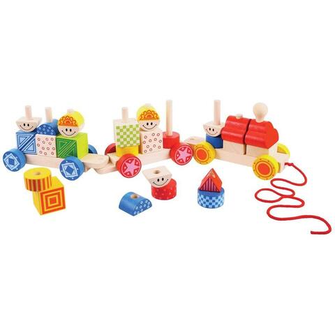 BIGJIGS Toys Trenuletul colorat cu forme