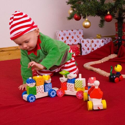 BIGJIGS Toys Trenuletul colorat cu forme