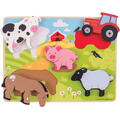 BIGJIGS Toys Puzzle din lemn - In ograda