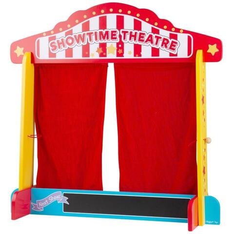 BIGJIGS Toys Teatru de papusi din lemn