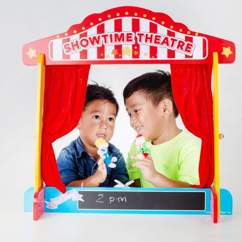 BIGJIGS Toys Teatru de papusi din lemn