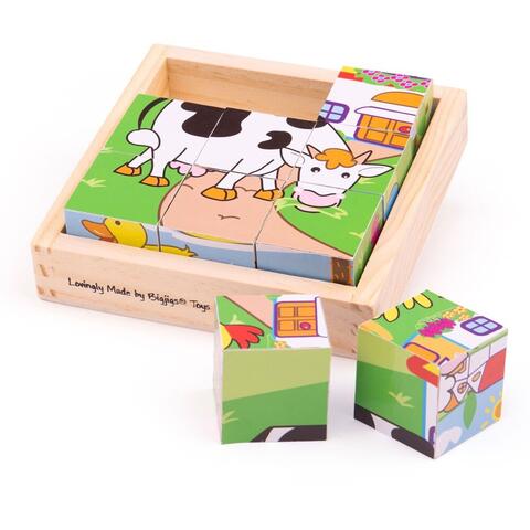 BIGJIGS Toys Puzzle cubic - animale domestice