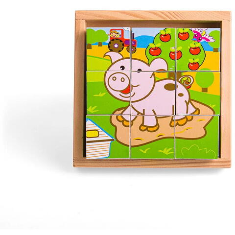BIGJIGS Toys Puzzle cubic - animale domestice
