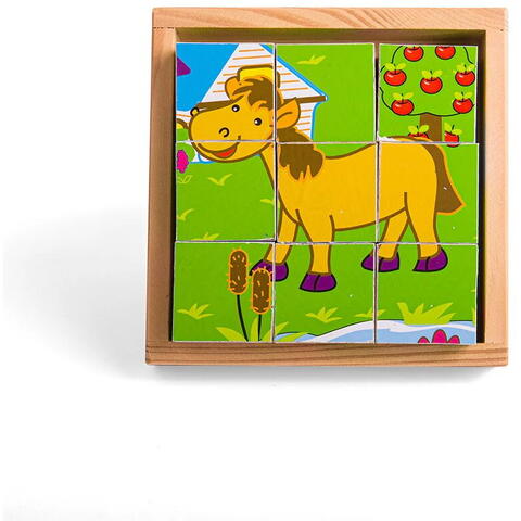BIGJIGS Toys Puzzle cubic - animale domestice