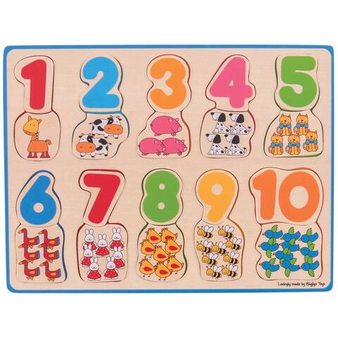 BIGJIGS Toys Puzzle - numere si culori