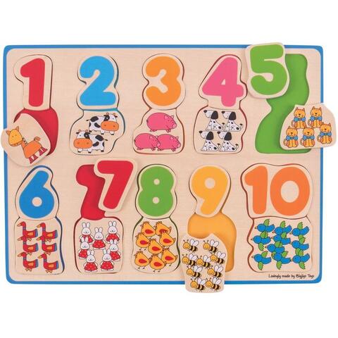 BIGJIGS Toys Puzzle - numere si culori