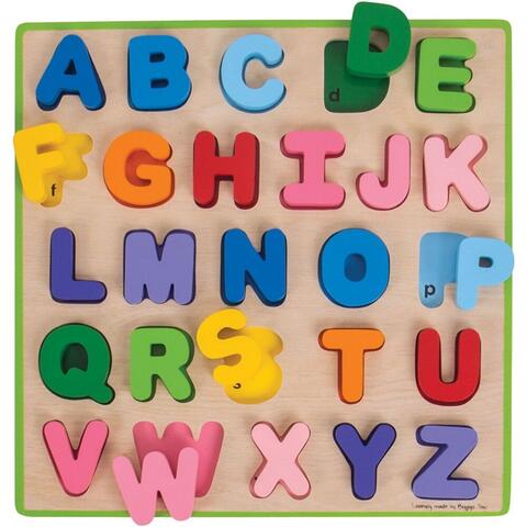 BIGJIGS Toys Puzzle colorat - alfabet
