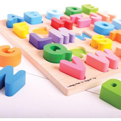 BIGJIGS Toys Puzzle colorat - alfabet