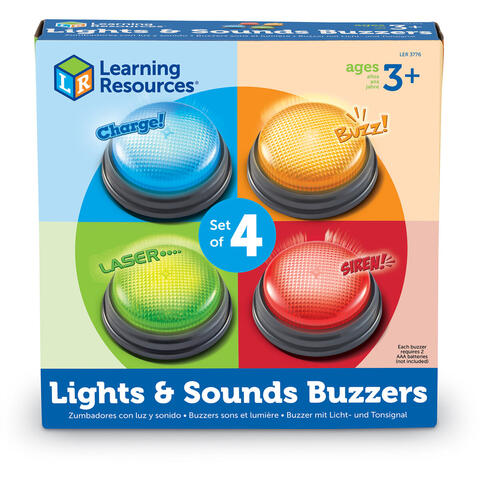 Learning Resources Sonerii cu lumini si sunete pentru raspuns - set 4 buc