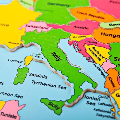 BIGJIGS Toys Puzzle incastru harta Europei