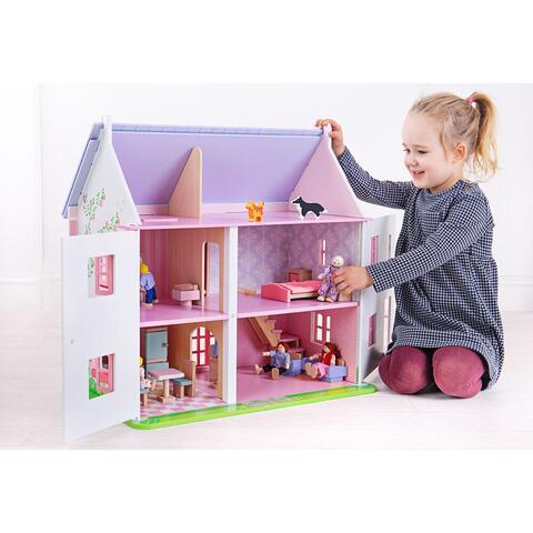 BIGJIGS Toys Casuta din lemn pentru papusi - Rose