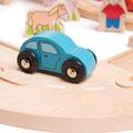 BIGJIGS Toys Circuit auto si feroviar (80 piese)