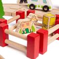 BIGJIGS Toys Circuit auto si feroviar (80 piese)