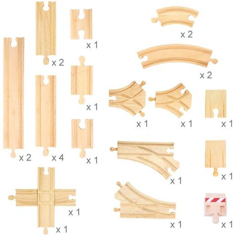 BIGJIGS Toys Set sine pentru circuit feroviar