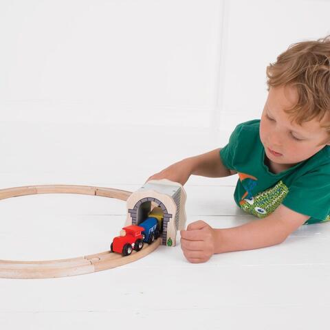 BIGJIGS Toys Tunel din lemn