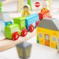 BIGJIGS Toys Circuit auto si feroviar (91 piese)