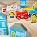 BIGJIGS Toys Circuit auto si feroviar (91 piese)
