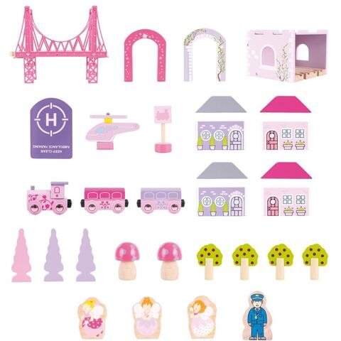 BIGJIGS Toys Circuit - Oraselul zanelor (75 piese)