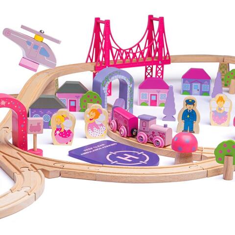 BIGJIGS Toys Circuit - Oraselul zanelor (75 piese)