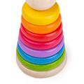 BIGJIGS Toys Piramida din lemn - Curcubeul