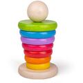 BIGJIGS Toys Piramida din lemn - Curcubeul