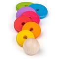 BIGJIGS Toys Piramida din lemn - Curcubeul
