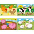 Galt Set 4 puzzle-uri Animale de la ferma (4, 6, 8, 12 piese)