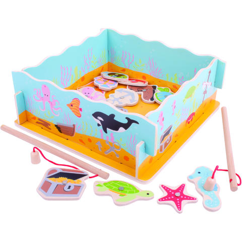 BIGJIGS Toys Joc magnetic - Hai sa pescuim