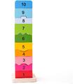 BIGJIGS Toys Turnulet din lemn cu numere