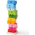 BIGJIGS Toys Turnulet din lemn cu numere