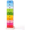 BIGJIGS Toys Turnulet din lemn cu numere