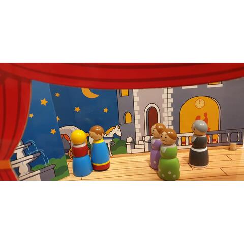 BIGJIGS Toys Teatru magnetic - Primul spectacol