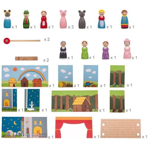 BIGJIGS Toys Teatru magnetic - Primul spectacol