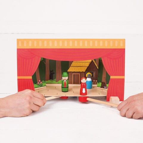 BIGJIGS Toys Teatru magnetic - Primul spectacol