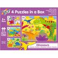Galt Set 4 puzzle-uri Dinozauri (12, 16, 20, 24 piese)