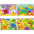 Galt Set 4 puzzle-uri Dinozauri (12, 16, 20, 24 piese)
